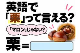 英語で「栗」は「マロン」じゃない？正解は意外なコレでした