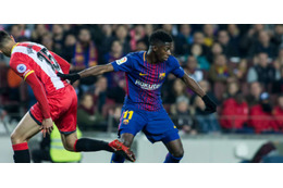 バルセロナFWデンベレ、ドリブル巧すぎ！スーパーテクを披露 画像