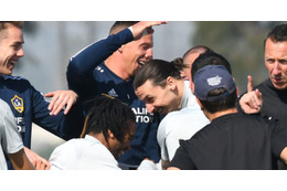 イブラヒモヴィッチ、LAギャラクシーで初練習！楽しそうだ 画像