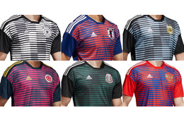W杯出場6か国のadidas「プレマッチ・ジャージ」をまとめて見る 画像