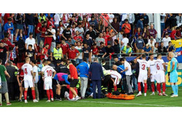 乾の古巣エイバル、フェンスが壊れアウェイファンが負傷…一時騒然に 画像