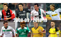 ブンデス全18チーム！「10YearChallenge」風にユニフォームを比べてみた 画像