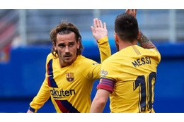 不仲説一蹴！メッシ、ゴールで見せた「グリーズマンへの感謝」がこれ 画像