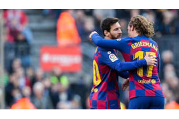 不仲説のメッシとグリーズマンが開通させた「ホットライン」がこれ 画像