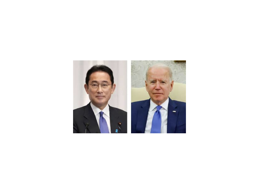 岸田文雄首相、バイデン米大統領（ロイター＝共同）