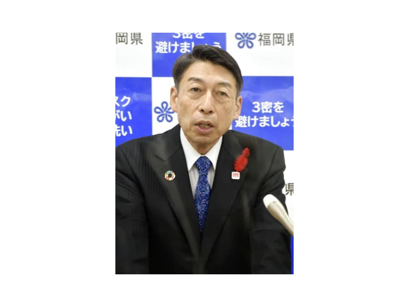 福岡県の服部誠太郎知事＝2021年12月、県庁