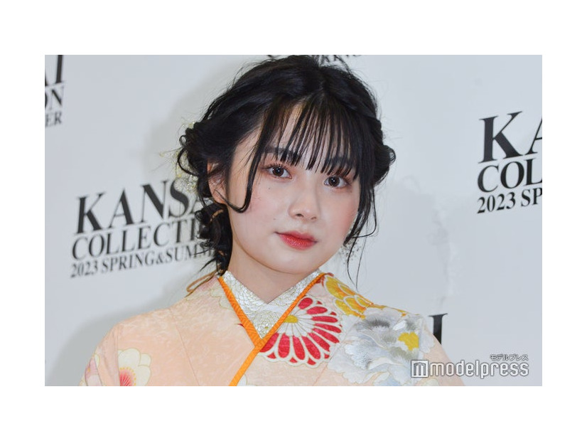 「KANSAI COLLECTION 2023 S／S」囲み取材に出席したらん「関コレ 2023 S／S」より（C）モデルプレス