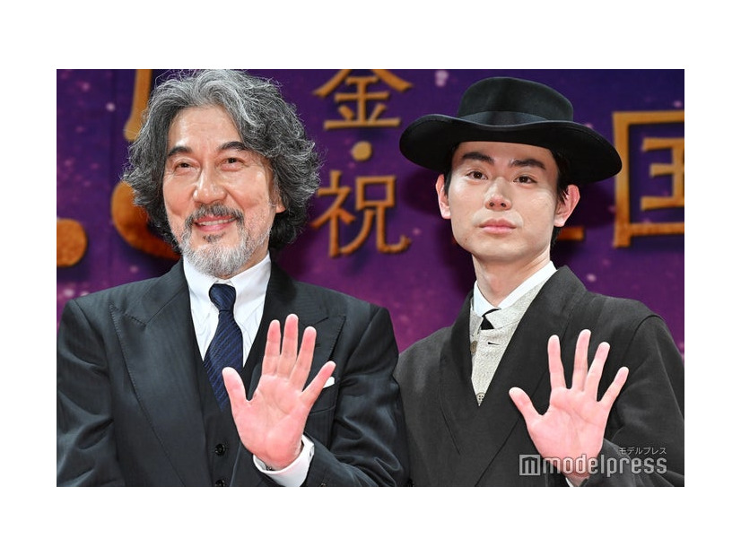 「銀河鉄道の父」完成披露試写会に出席した役所広司、菅田将暉（C）モデルプレス