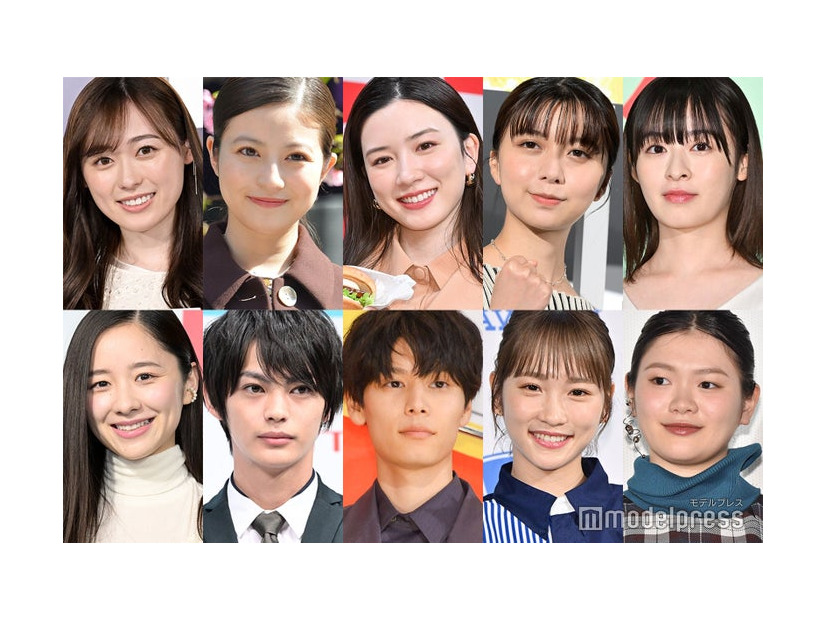 （上段左から）福原遥、今田美桜、永野芽郁、上白石萌歌、森七菜、（下段左から）堀田真由、神尾楓珠、萩原利久、川栄李奈、富田望生（C）モデルプレス