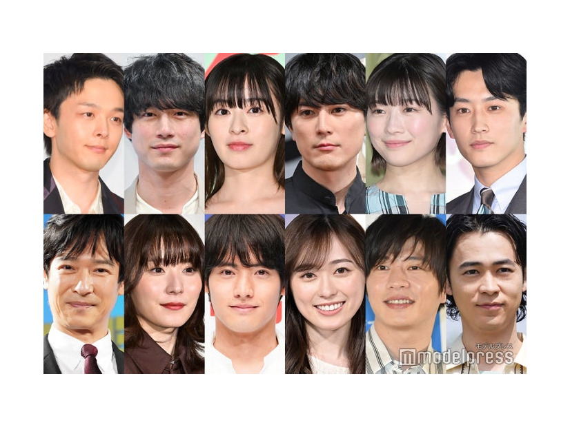 （上段左から）中村倫也、坂口健太郎、森七菜、間宮祥太朗、伊藤沙莉、杉野遥亮（下段左から）堺雅人、松岡茉優、赤楚衛二、福原遥、田中圭、成田凌（C）モデルプレス