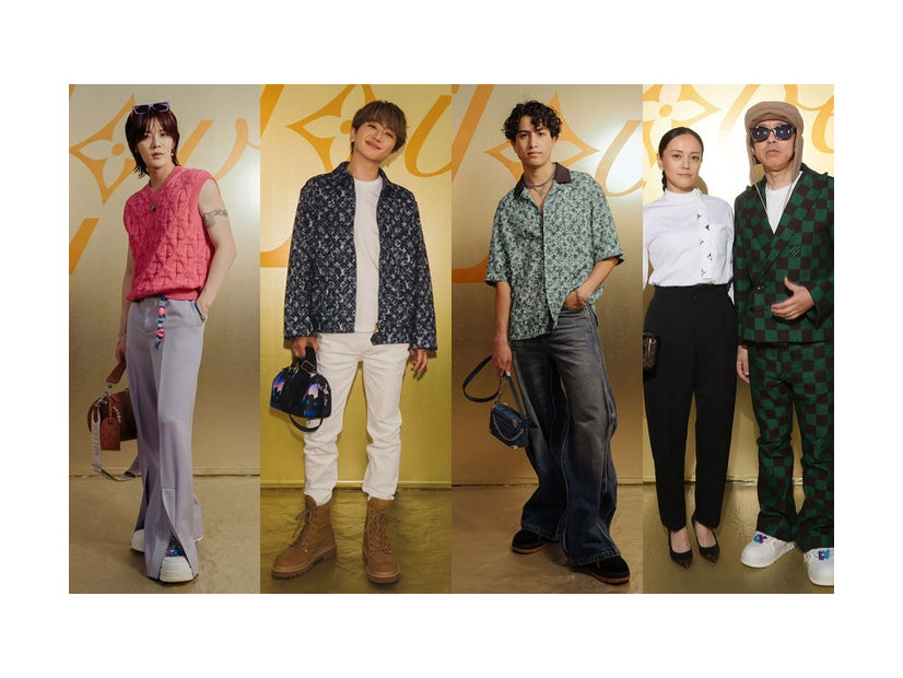 （左から）ユウタ、Nissy、kemio、牧瀬里穂、NIGO（提供写真）