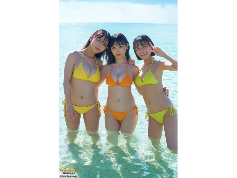 川道さら、紀内乃秋、夏芽すず（C）岡本武志／ヤンマガWeb