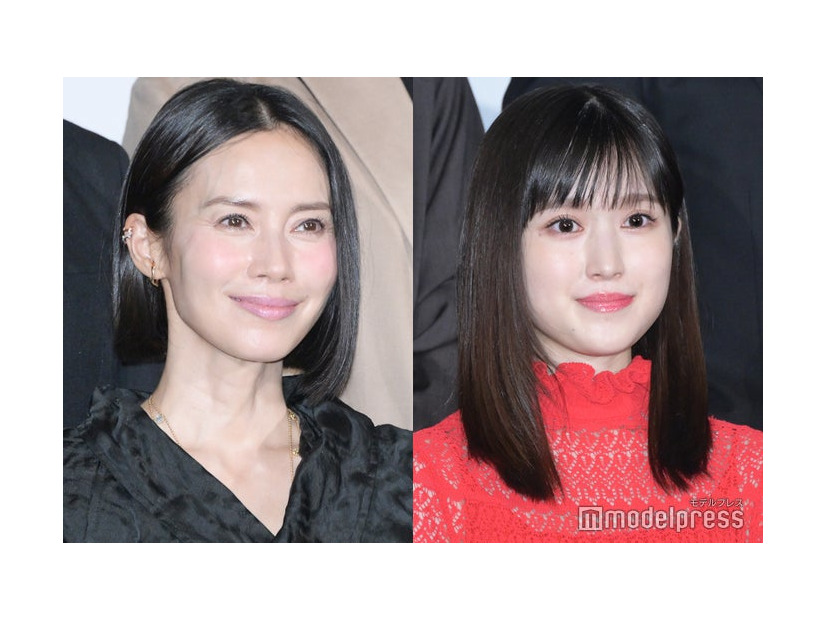 「ONE DAY～聖夜のから騒ぎ～」制作発表記者会見に出席した中谷美紀、福本莉子（C）モデルプレス