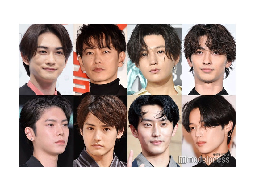 （左上から時計回りに）町田啓太、佐藤健、八木勇征、横浜流星、K、杉野遥亮、赤楚衛二、YU（C）モデルプレス