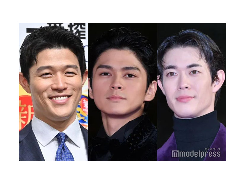 鈴木亮平、眞栄田郷敦、宮沢氷魚 （C）モデルプレス