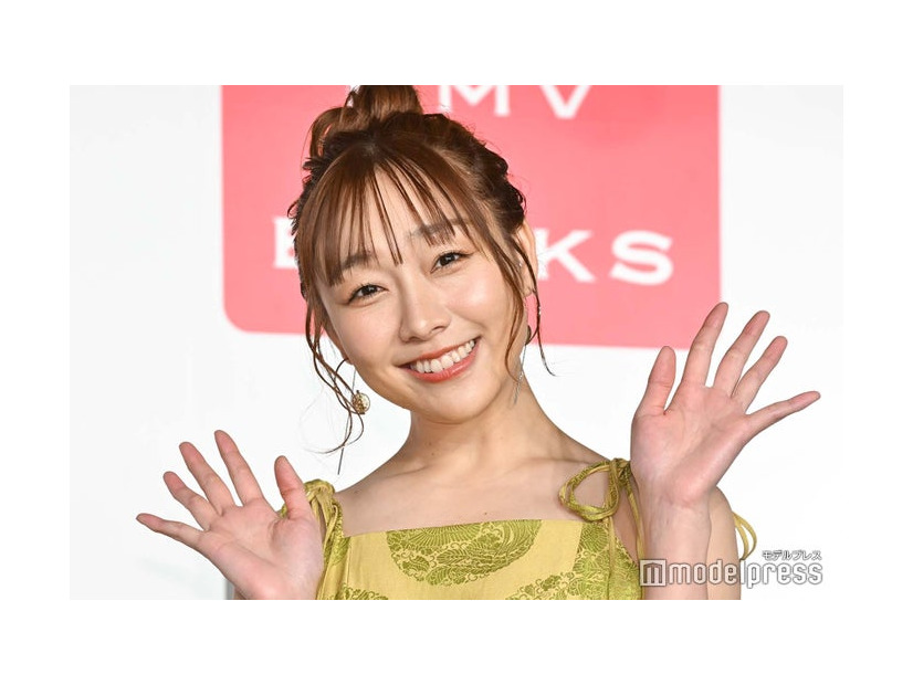 『須田亜香里フォトエッセイ「がんこ」』（扶桑社）の発売記念イベント囲み取材に応じた須田亜香里（C）モデルプレス