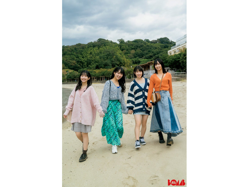 STU48（左から）高雄さやか、石田千穂、甲斐心愛、沖侑果／モデルプレス独占カット（提供写真）