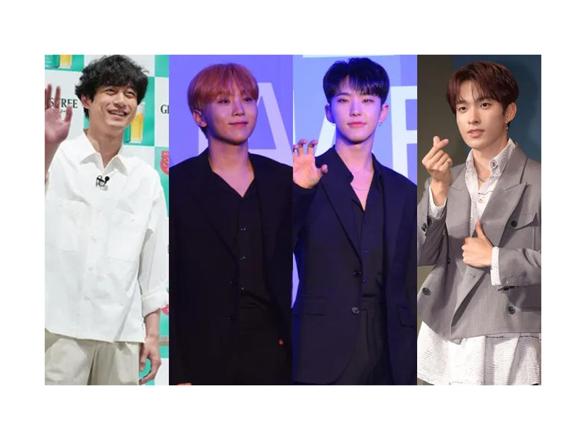 坂口健太郎、SEUNGKWAN、HOSHI（C）モデルプレス、DK／Photo by Getty Images