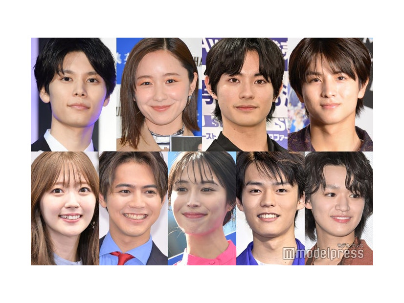 （上段左から）萩原利久、堀田真由、前田拳太郎、柏木悠（下段左から）鈴木愛理、片寄涼太、広瀬アリス、日向亘、大倉空人（C）モデルプレス