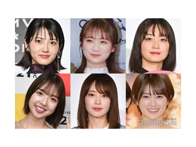 （上段ひだり）若月佑美、秋元真夏、深川麻衣（下段左から）和田まあや、高山一実、樋口日奈（C）モデルプレス