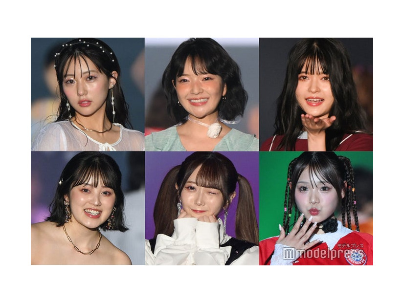 （上段左から時計回り）田中美久、田中芽衣、景井ひな、古澤里紗、谷崎早耶、福山絢水（C）モデルプレス