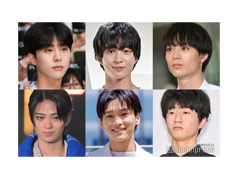 （上段左から）キム・ムジュン、鈴木仁、水沢林太郎（下段左から）岩瀬洋志、松本怜生、坂本愛登（C）モデルプレス