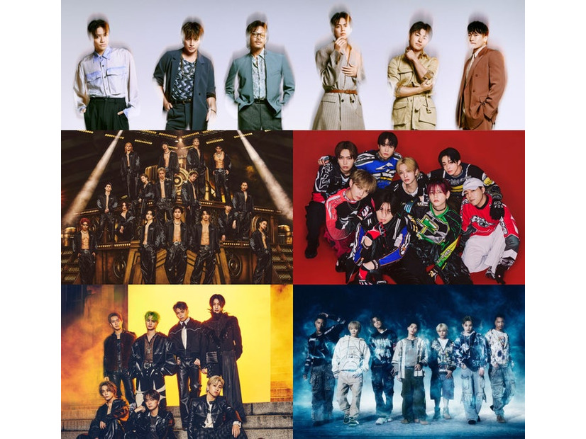 （上段）GENERATIONS（中段左から）THE RAMPAGE、FANTASTICS（下段左から）BALLISTIK BOYZ、PSYCHIC FEVER（C）ABCテレビ