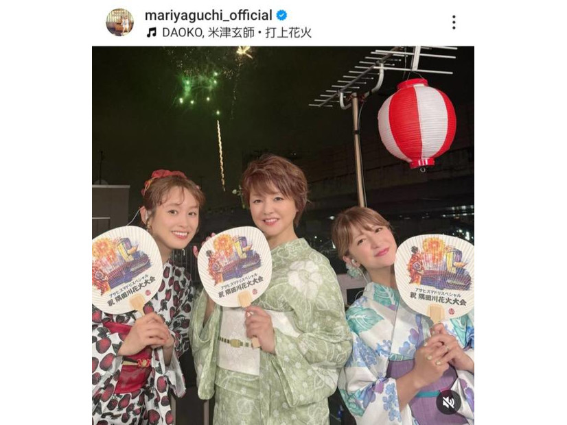 「美女3姉妹」矢口真里、中澤裕子＆高橋愛との“モー娘。OG”浴衣SHOTに反響「みんな色っぽい」