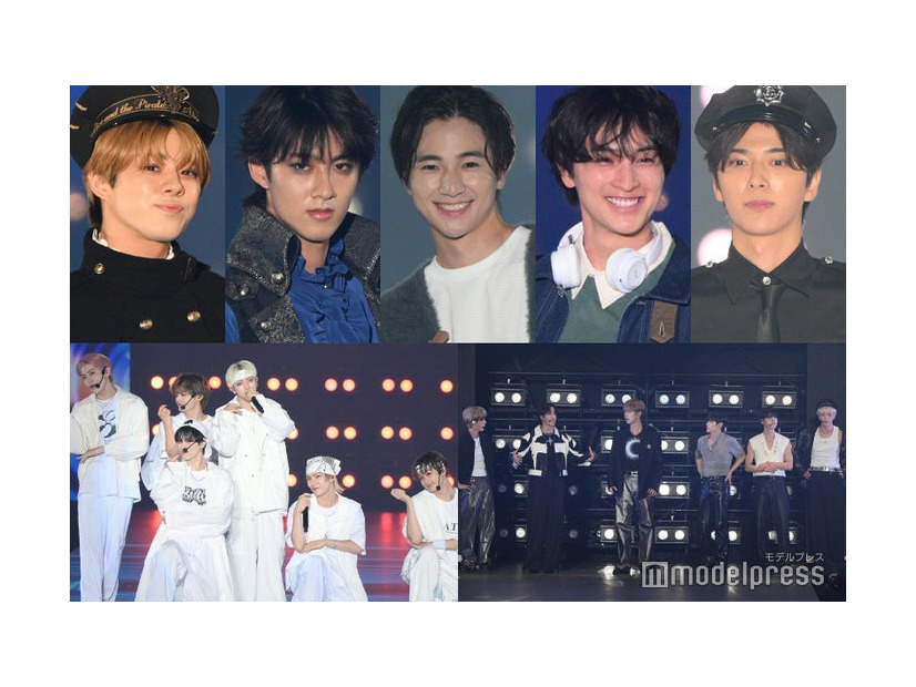 （上段左から）宇佐卓真、曽野舜太、木戸大聖、一ノ瀬颯、ふかわ。（下段）DXTEEN、n.SSign（C）モデルプレス