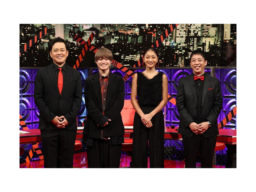 （左から）有田哲平、大橋和也、池田美優、森田哲矢（C）フジテレビ