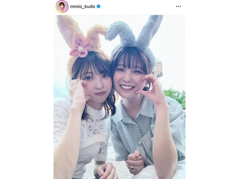 工藤美桜、超ときめき宣伝部・辻野かなみとのディズニーSHOTにファン悶絶「最上級にかわいい」「笑顔最高」