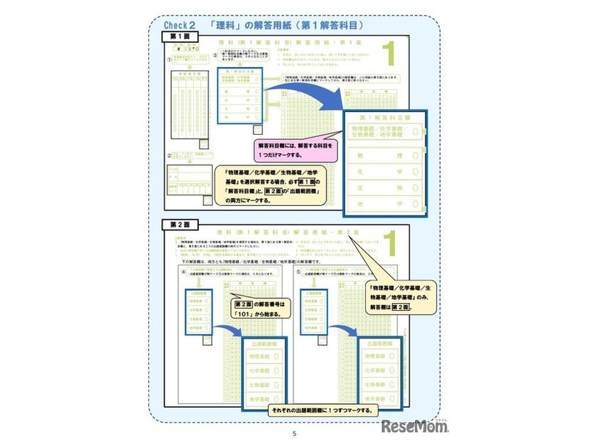 解答用紙について