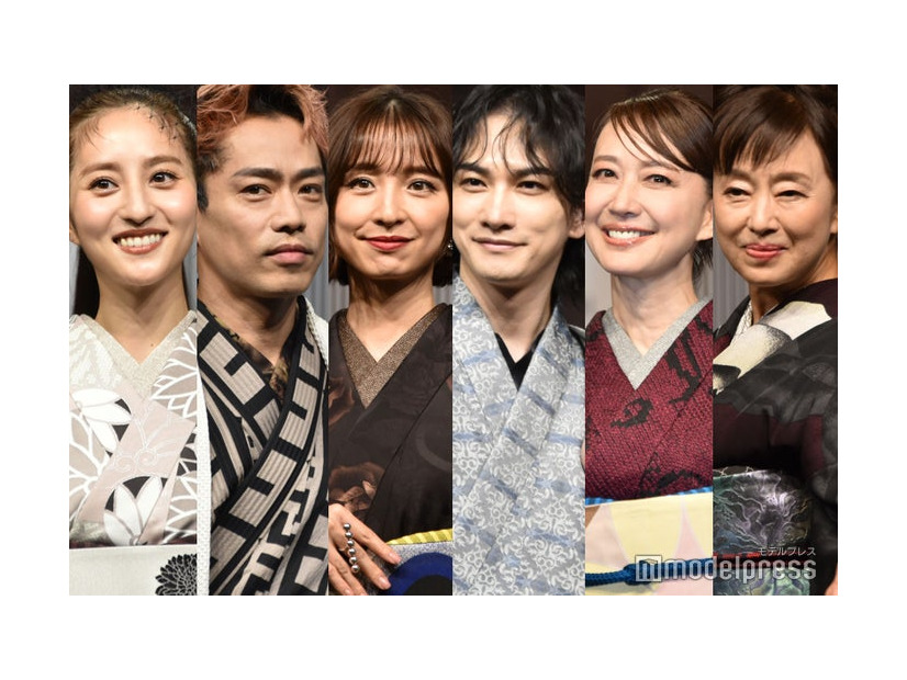 （左から）「KIMONOIST（キモノイスト）2024」を受賞した堀田茜、高橋大輔、篠田麻里子、町田啓太、森口瑤子、かたせ梨乃（C）モデルプレス