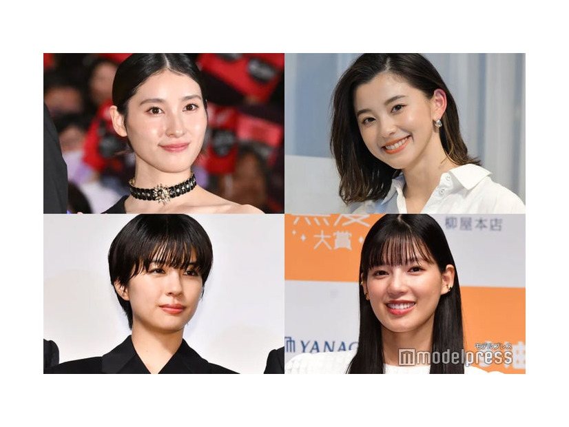 （左上から時計回りに）土屋太鳳、朝比奈彩、石井杏奈、佐久間由衣（C）モデルプレス