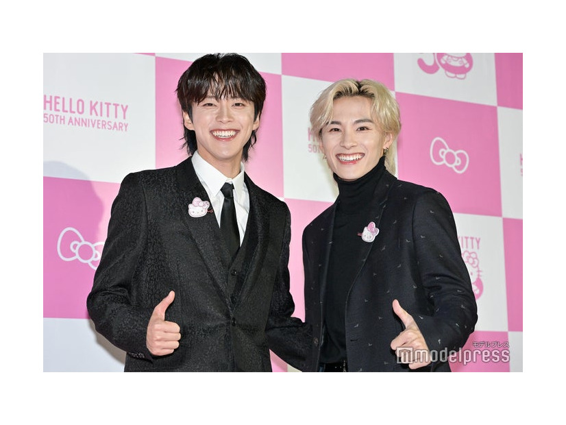 「HELLO KITTY 50th ANNIVERSARY PARTY」に出席した河野純喜、川西拓実（C）モデルプレス