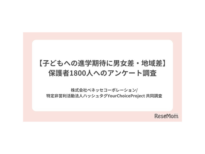 子供への進学期待に男女差・地域差