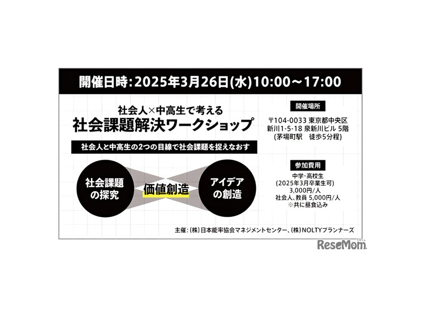 社会人×中高生で考える 社会課題解決ワークショップ