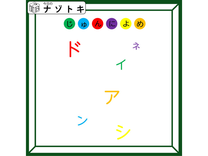 「じゅんによめ？」色が重要！解けるかな？【難易度LV.2クイズ】