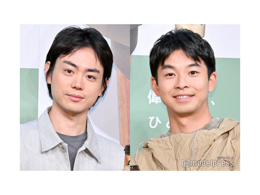 「マウントレーニア」新CM発表会に出席した菅田将暉、仲野太賀（C）モデルプレス