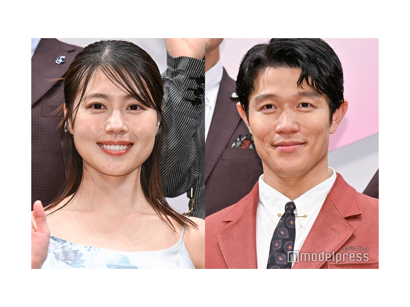 「花まんま」完成披露プレミア試写会に出席した有村架純、鈴木亮平（C）モデルプレス