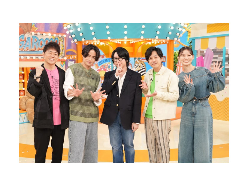 陣内智則、菊池風磨、大森元貴、二宮和也、朝日奈央（C）日本テレビ