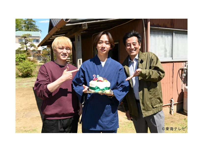 神山智洋、中村海人、津田寛治（C）東海テレビ
