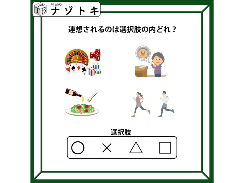 連想クイズです！イラストが表す動作を考えてみてね【難易度LV３・中辛】