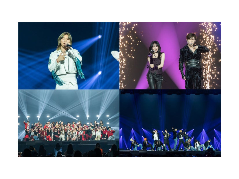 （上段左から）D-LITE、チョ・ユリ、ジャン・ハオ（下段左から）IS:SUE、INI「KCON JAPAN 2025」（C）CJ ENM Co., Ltd, All Rights Reserved