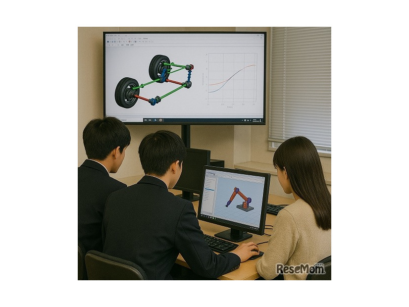 高校生向け科学体験イベント「一日体験理工学教室　機械の学校」のようす