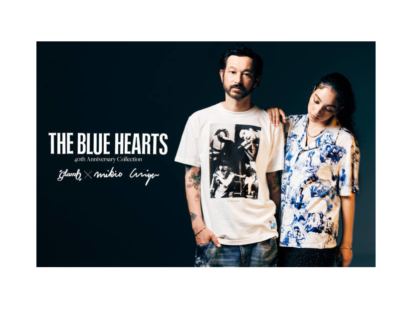 【独占】THE BLUE HEARTS、結成40周年記念glamb×有賀幹夫によるコラボが大反響！アーカイブフォトを使用したアロハシャツやCDが隠れたフォトTシャツが登場