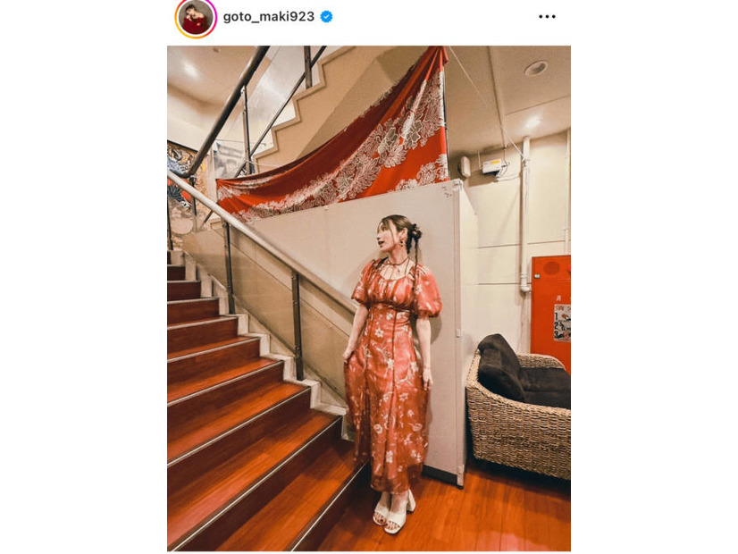 後藤真希、美デコルテが覗くリゾートワンピSHOTにファンうっとり「お似合いです」「スタイルいい」