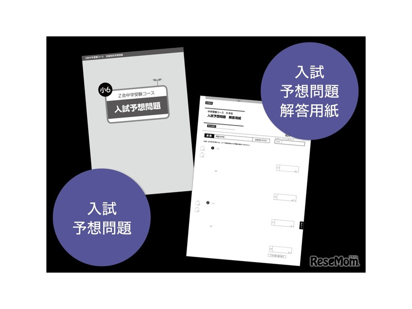 入試予想問題と解答用紙