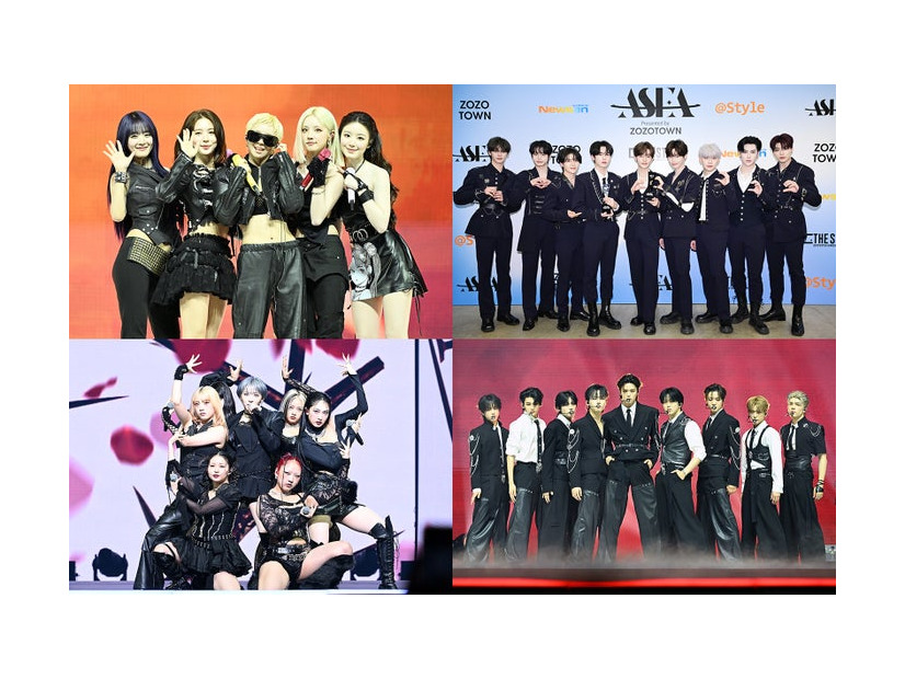 （上段）i-dle、ZEROBASEONE（下段）HANA、&TEAM（C）ASEA組織委員会