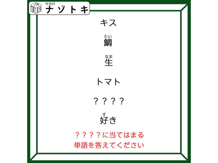 クイズです！「？？？？にはどんな言葉がはいるか考えよう！」全体を眺めることが大事！【難易度LV３.・中辛】